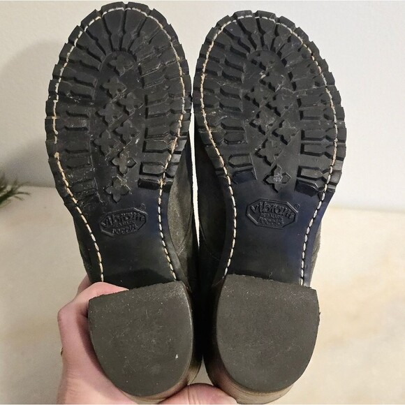 Frye Sabrina Gray Lace Up Combat Boots size 8.5 - Picture 7 of 8